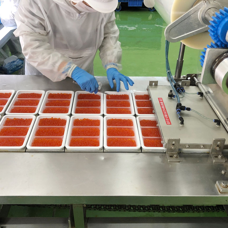 冷凍いくら醤油漬 製造工程
